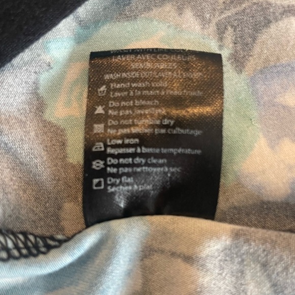 Lily Morgan Blue & Black Dark Floral Dress With Back Cut-Out EUC - Picture 11 of 11